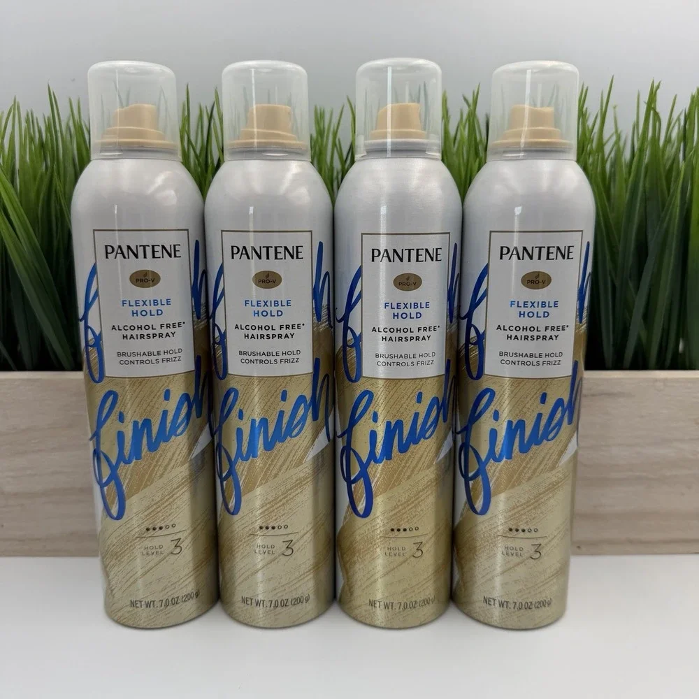 (4) Pantene Pro-V Flexible Hold Hairspray Level 3 Frizz Control Aerosol
